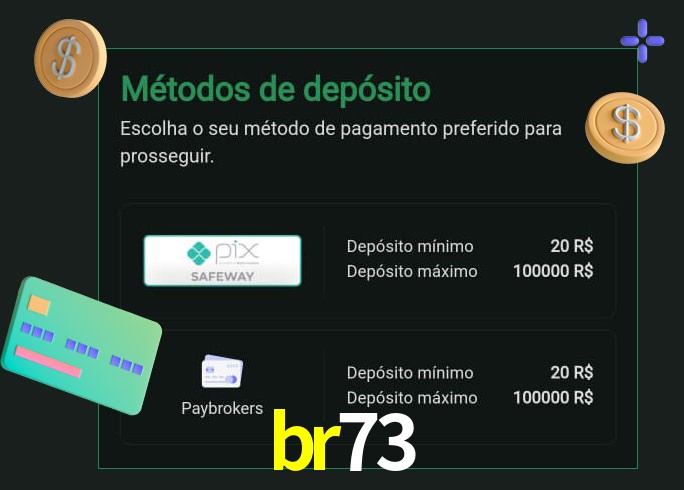 O cassino br73 oferece uma grande variedade de métodos de pagamento